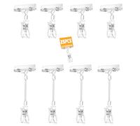 Hocadon Set di 25 Porta Etichette Prezzi per Negozio - Porta Cartellini Chiaro Girevole in Plastica per Etichette, Prezzi, Foto