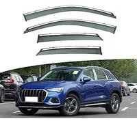 HOCAH 4 Pezzi Auto Deflettori Aria per Audi Q3 2019-2022, Parapioggia per Finestrino Deflettori Aria Laterale, Protezione Visiera Parasole