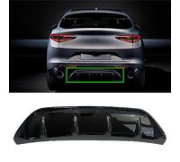 HOCAH ABS Nero Lucido Auto Paraurti Posteriore Spoiler Inferiore Piastra di Protezione per Alfa Romeo Stelvio Standard Ti 2017-2022 Diffusore Posteriore Auto Body Styling Accessori,Ti