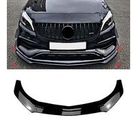 HOCAH Diffusore dello Spoiler del divisore del Labbro del paraurti Anteriore dell'auto per Mercedes Benz Classe A W176 A200 A260 A45 AMG 2013-2018, 3 Pezzi/Set in plastica ABS,Glossy Black