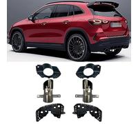 HOCAH Punte del Tubo di Scarico del silenziatore del paraurti Posteriore dell'auto per Mercedes Benz Classe GLA H247 GLA200 GLA220 GLA250 2020+, Accessori Esterni Auto,Black-GLA35-Look