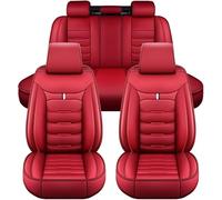 HOCAH Set Coprisedili per Jeep Renegade Freedom/Islander/Trailhawk FWD 4x4,5 posti, Set Completo, Comodi coprisedili in Pelle,Airbag Compatibili,Red