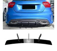 HOCAH Splitter diffusore Labbro Spoiler paraurti Posteriore Auto per Mercedes Benz Classe A W176 2016 2017 2018 AMG Line plastica PP Nero Lucido Accessori Esterni