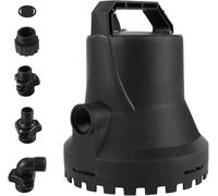 HOCANFLO Pompa dell'acqua sommergibile da 400 W, 8000 l/h, pompa di pozzetto dell'acqua portatile automatica on/off, per acqua pulita e sporca per laghetti, piscine e cantine, 220 ~ 240 V