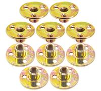 Hocansen 10 Pezzi Dadi Flangiati M10 Dado a T con Foro Bavato Round Base Screw-in T-Nut Fissaggio Della Flangia a Tre Fori per Elettrodomestici e,Mobili (M10/FL-LM)