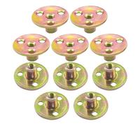 Hocansen 10 Pezzi Dadi Flangiati M6 Dado a T con Foro Bavato Round Base Screw-in T-Nut Fissaggio Della Flangia a Tre Fori per Elettrodomestici e,Mobili (M6/FL-LM)