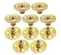 Hocansen 10 Pezzi Dadi Flangiati M8 Dado a T con Foro Bavato Round Base Screw-in T-Nut Fissaggio Della Flangia a Tre Fori per Elettrodomestici e,Mobili (M8/FL-LM)
