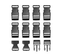 Hocansen 10 Pezzi Fibbia a Sgancio Laterale 15mm Fibbie a Sgancio Rapido in Plastica Fibbia Zaino Rapido Regolabili Fibbia a Clip di Ricambio per Zaino,Borse (15mm/BK)