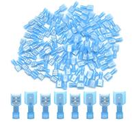 Hocansen 100 Pezzi/50 Pairs Connettore Vanga Maschio e Femmina Nylon Connettori Terminali a Crimpare Completamente Isolati Quick Disconnect Elettrico Crimpato Terminali (NS/Blue)
