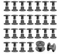 Hocansen 100 Pezzi/50 Set Viti Per Rilegatura in Nero Vite a Testa Piatta in Metallo Viti Chicago per Libri Decorazione e Rilegatura(Gunmetal/M5x5mm)