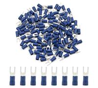 Hocansen 100 Pezzi Connettore a Forcella Crimp Terminale Set Isolati Connettore a Crimpare per Cavi Fili Elettrici (PFB/M4)