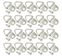 Hocansen 100 Pezzi Ganci per Quadri 22x10mm Triangolo Anello per Foto Ganci Photo Frame Ganci Appendiabiti per Appendere Foto (Silver/XK-SJ)