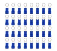 Hocansen 100 Pezzi Terminale Connettori ad Anello M4 Ring Crimp Connettori Elettrici a Occhiello Anello Crimpatrice Crimp Terminale Set per Fili (PR4/Blue)