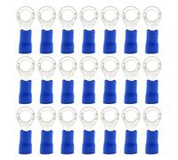 Hocansen 100 Pezzi Terminale Connettori ad Anello M5 Ring Crimp Connettori Elettrici a Occhiello Anello Crimpatrice Crimp Terminale Set per Fili (PR5/Blue)