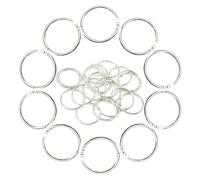 Hocansen 20 Pezzi Anelli per Fogli 25mm Anelli Rilegatura Tenda Doccia Metallo Libro Anello Portachiavi Leaf Binder Anellies per Chiavi Scrapbooking Documenti (25mm/YH)