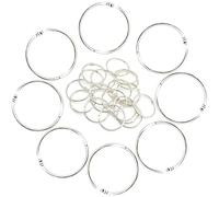 Hocansen 20 Pezzi Anelli per Fogli 45mm Anelli Rilegatura Anellis Tenda Doccia Metallo Libro Anello Portachiavi Leaf Binder Anellis per Chiavi Scrapbooking Documenti (45mm/YH)