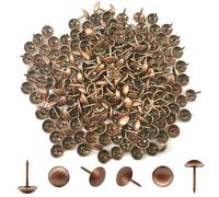Hocansen 200 Pezzi Chiodi Tappezzeria 11x17mm Push-Pin Rotonda Tappezzeria Puntine per Pollice Decorative per Divani e Mobili (Red Bronze/TD-SF)