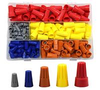 Hocansen 200 Pezzi Twist Nuts Caps Connessione Set Terminale con Cappuccio a Crimpare per Filo Chiuso Cablaggio Crimpatura Tappo Connettori Crimp con Cappucci Terminali Chiusi (LXM)