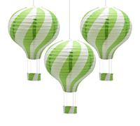 Hocansen 3 Pezzi Lanterna di carta Mongolfiera 30cm Lanterna da appendere Decorazione per Party,Festa,Matrimonio (RQ-DL/Green)
