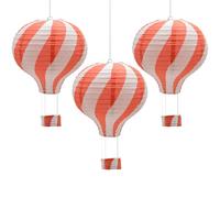 Hocansen 3 Pezzi Lanterna di carta Mongolfiera 30cm Lanterna da appendere Decorazione per Party,Festa,Matrimonio (RQ-DL/Red)