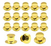 Hocansen 30 Pezzi Perni di Bloccaggio 10mm Metallo Chiusura a Perno Spille di Fissare per Badge,Gioielli Artigianato, Fai da Te (Oro)