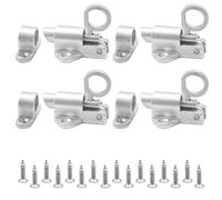 Hocansen 4 Pezzi Chiavistello Automatico a Molla 54mm Sicurezza Tirare Anello Primavera Rimbalzo Porta con Viti Chiavistello a Molla Bolt Serratura della Porta per Porte e Finestre (Silver//FJ-MS)