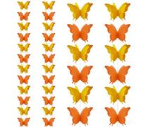 Hocansen 4 Pezzi Farfalla di Carta 3D Arancione Ghirlanda Farfalle Decorativo Festa Striscione Decorazioni Carta Farfalle da Appendere Banner per Matrimoni, Compleanni (Orange/ZHD)
