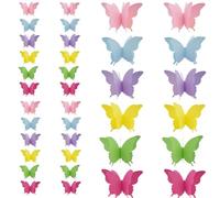 Hocansen 4 Pezzi Farfalla di Carta 3D Colorato Ghirlanda Farfalle Decorativo Festa Striscione Decorazioni Carta Farfalle da Appendere Banner per Matrimoni, Compleanni (Colour/ZHD)