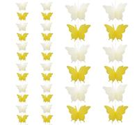 Hocansen 4 Pezzi Farfalla di Carta 3D Giallo Ghirlanda Farfalle Decorativo Festa Striscione Decorazioni Carta Farfalle da Appendere Banner per Matrimoni, Compleanni (Yellow/ZHD)
