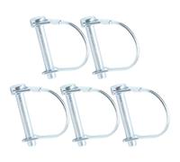 Hocansen 5 Pezzi Albero di Bloccaggio Perno 8x50mm Vite di Bloccaggio Perno Perni a forma di D per Rimorchi,Prato e Giardino (DX/8x50mm)