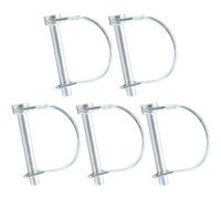 Hocansen 5 Pezzi Albero di Bloccaggio Perno 8x60mm Vite di Bloccaggio Perno Perni a forma di D per Rimorchi,Prato e Giardino (DX/8x60mm)