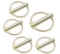 Hocansen 5 Pezzi Spine Coppiglie ad Anello 10x45mm Zinc Plated Carbon Steel Detent Pins Anelli di Traino o Fissaggio per Carrozzeria (OX/10x45mm)