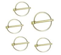 Hocansen 5 Pezzi Spine Coppiglie ad Anello 4.5x45mm Zinc Plated Carbon Steel Detent Pins Anelli di Traino o Fissaggio per Carrozzeria (OX/4.5x45mm)