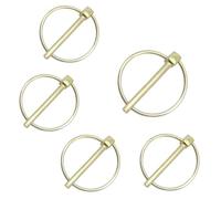 Hocansen 5 Pezzi Spine Coppiglie ad Anello 5x45mm Zinc Plated Carbon Steel Detent Pins Anelli di Traino o Fissaggio per Carrozzeria (OX/5x45mm)
