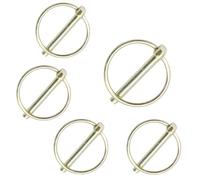 Hocansen 5 Pezzi Spine Coppiglie ad Anello 6x45mm Zinc Plated Carbon Steel Detent Pins Anelli di Traino o Fissaggio per Carrozzeria (OX/6x45mm)