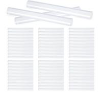 Hocansen 50 Pezzi Bastoncini Stick Colla Caldo 11x100mm Bastoncini di Colla Stick Hot Melt Trasparente Barre di Gomma Termiche Bastone Della Colla per Pistola Fai da Te (RJB/11x100)