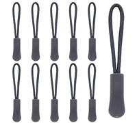 Hocansen 50 Pezzi Cordino Cerniera Lampo Zipper Puller 66mm Etichetta Nylon Cord Cerniera Tiretto Sostituzione Tira Zip Estensione per Zaini Giacche (LLS/Grey)