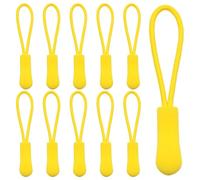 Hocansen 50 Pezzi Cordino Cerniera Lampo Zipper Puller 66mm Etichetta Nylon Cord Cerniera Tiretto Sostituzione Tira Zip Estensione per Zaini Giacche (LLS/Yellow)