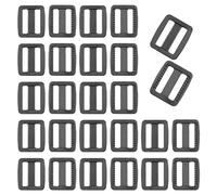 Hocansen 50 Pezzi Fibbie a Scala 15mm Cursore a tri Scorrevoli in Plastica Fibbia a Scatto a Scorrimento Laterale per Zaino Regolazione Cinghia Fibbia di Ricambio per Borse (15mm/RK)