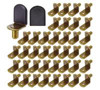 Hocansen 50 Pezzi Perni per Mensole Pioli di Supporto per Scaffale 6mm Reggimensola Perni di Supporto a Forma di L Reggimensola Pioli Staffa per Mobili per Libri (BT-L/Bronze)