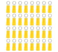 Hocansen 50 Pezzi Terminale Connettori ad Anello M4 Ring Crimp Connettori Elettrici a Occhiello Anello Crimpatrice Crimp Terminale Set per Fili (PR4/Yellow)