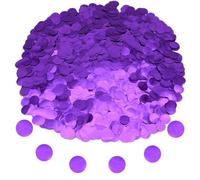 Hocansen 50g/1.76oz Coriandoli Rotondi 15mm Multicolori Table Confetti Paillettes Scintillanti Coriandoli da Tavolo Coriandoli a Punti Decorazione per Palloncini,Matrimoni,Festa (Purple/ZX-YX)