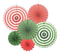 Hocansen 6Pezzi Ventaglio di Carta 8/12/16in Ventagli da Appendere Ventaglio Rotondo Pieghevole Pom Pom Carta Ghirlande Colorate Decorazioni per Feste,Matrimoni,Compleanni (ZS/Colour)