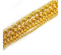 HOCEDO 180-440 pz 4/6/8/10/12MM Argento Placcato Colore Oro Pietra Lavica Naturale Ematite Perline Allentate Rotonde per Braccialetti Gioielli Collana Che Fa DIY