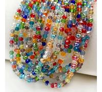 HOCEDO 800 Pezzi 3mm Perle di Vetro Colore Misto distanziatore Allentato sfaccettato Piatto Rotondo Perline di Cristallo Braccialetti Fai da Te Collana per la creazione di Gioielli