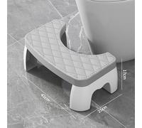 Hochexin Toilette vasino sgabello per bagno, 7" plastica resistente portatile Poop piede sgabello per adulti ogni poggiapiedi