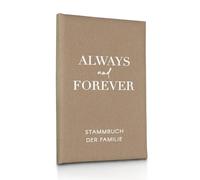 Hochzeitideal - Libro di famiglia della serie 319 - 21 cm x 15 cm - Legatura in lino per matrimonio, libro di famiglia con meccanismo ad anelli a 6 anelli per documenti con fori pubblici