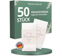 HOCHZEITSHELD Fazzoletti da matrimonio per momenti emozionali durante la cerimonia di nozze. Decorazione perfetta per matrimonio in combinazione con bolle di sapone o come cestino di emergenza