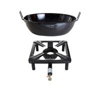 Hockerkocher-Set (Piccolo) Con Smaltato Ciotola Ø 30 CM - Ideale per Campeggio