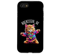 Hockessin Delaware USA - Simpatico gatto ballerino colorato Custodia per iPhone SE (2020) / 7 / 8